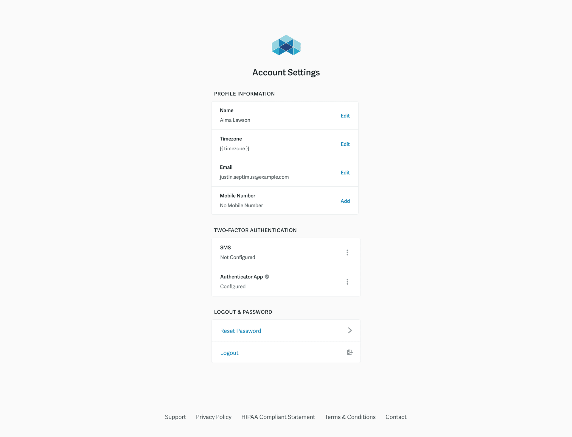 Soberlink UI design system implemented in product interface - example 2